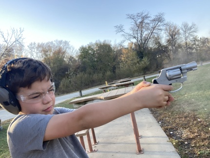 JB Learning to Shoot Grandpas 22 Pistol